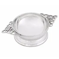 Picture A simple Quaich bowl with handles in the shape of a Celtic knot - a stylish gift