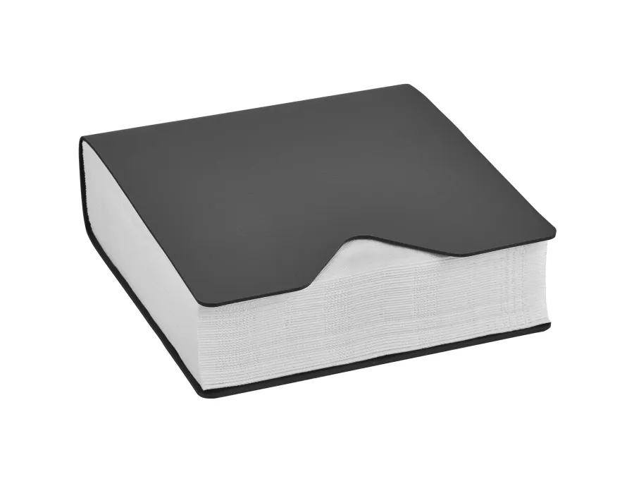 obrazek 1 Designerski szary uchwyt na chusteczki 13x13xH3,8 cm wykonany ze skóry