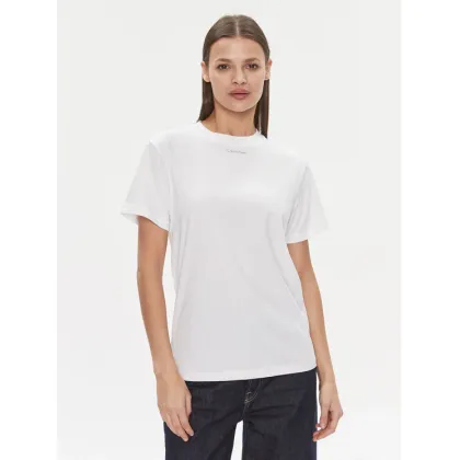 Zdjęcie Calvin Klein T-Shirt Metallic Micro Logo T Shirt K20K206967 Biały Regular Fit