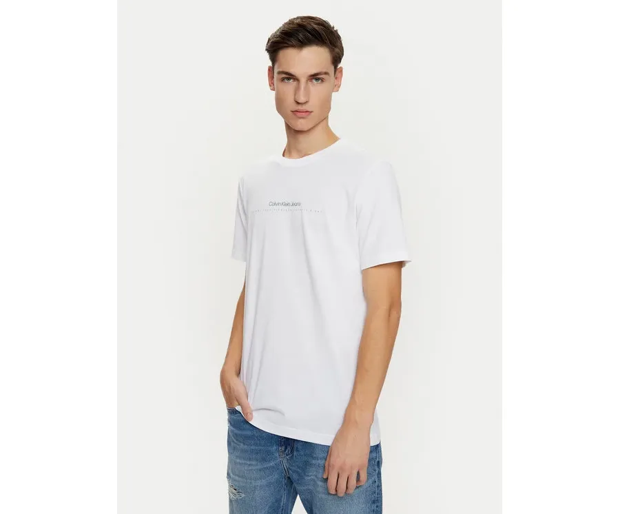 obrazek 1 Calvin Klein Jeans T-Shirt Minimal Logo J30J327075 Biały Regular Fit