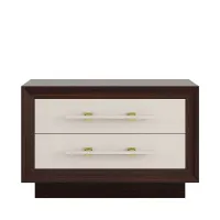 Picture Solidly made Magna bedside table with two drawers