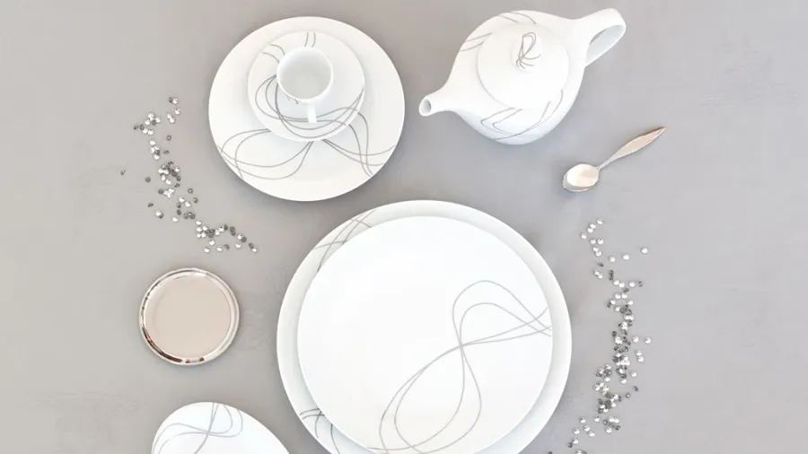 obrazek 1 Unikalna porcelanowa zastawa stołowa 68 el. - Porcel