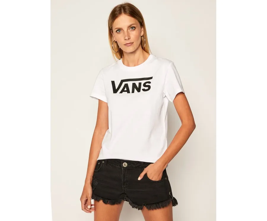 obrazek 1 Vans T-Shirt Wm Flying V Crew Tee VN0A3UP4 Biały Regular Fit