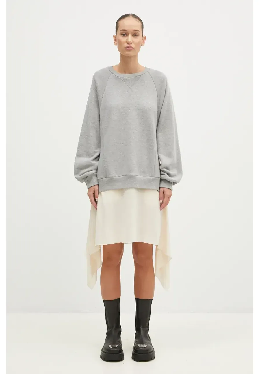 obrazek 1 Undercover bluza bawełniana C/S damska kolor szary gładka UC2D1803.2