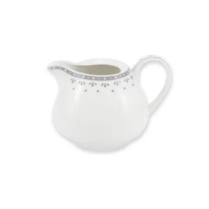 Zdjęcie Stylowy dzbanek na mleko ze zdobieniem w kolorze szarym z kolekcji HyggeLine – Leander