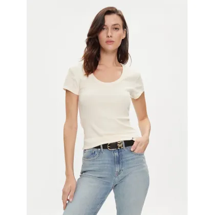 Zdjęcie Tommy Hilfiger T-Shirt WW0WW41776 Beżowy Slim Fit