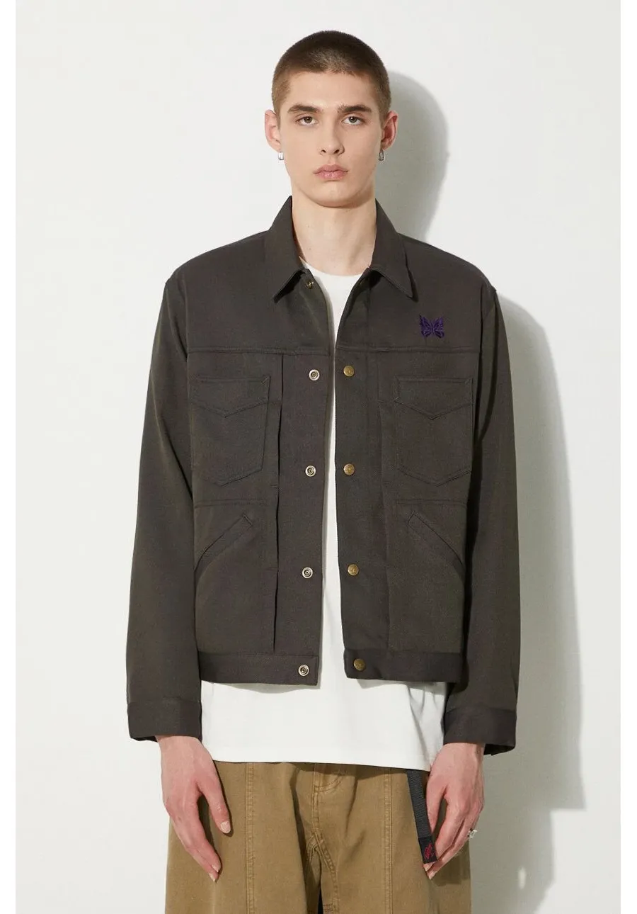 obrazek 1 Needles kurtka Penny Jean Jacket męska kolor zielony przejściowa OT186
