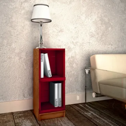 Zdjęcie Włoska szafka z polka z drewna litego