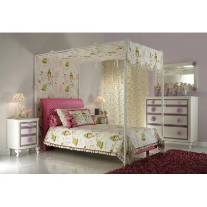 Zdjęcie Stylowe łóżko do pokoju dziewczęcego - Halley