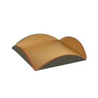 Zdjęcie Skórzana podstawka stołowa 15x15xH2,5 cm w kolorze musztardowym