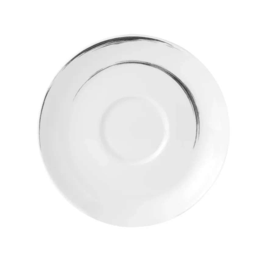 obrazek 1 Mały okrągły spodek pod filiżankę do herbaty 13 cm z szarym zdobieniem - Seltmann Weiden
