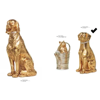 Zdjęcie Gustowny złoty pies z z obrożą z kryształu górskiego - Valle d'oro Patchi