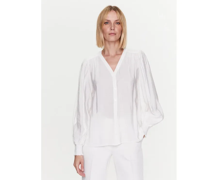 obrazek 1 Bruuns Bazaar Bluzka Harriet BBW3323 Biały Regular Fit