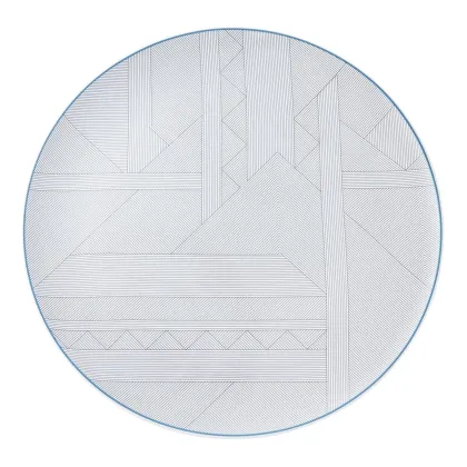 Zdjęcie Porcelanowy talerz-półmisek Orquestra ze wzorem z równoległych drobnych linii - Vista Alegre