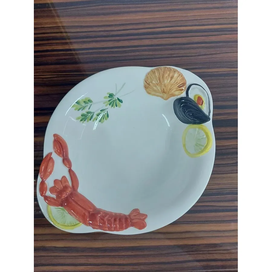obrazek 6 Mała miska na zupę zdobiona homarem - Le Ceramiche