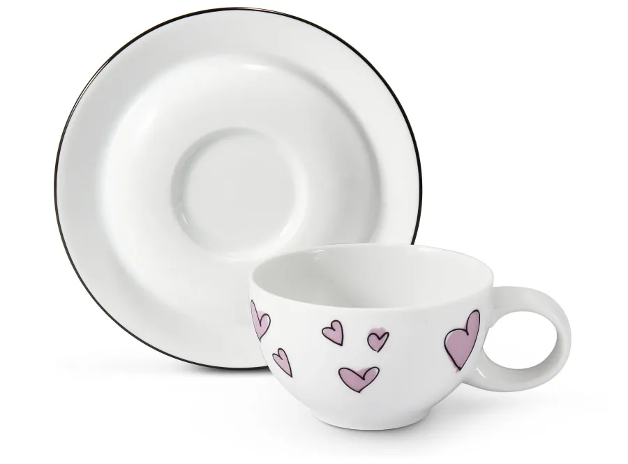 obrazek 3 Stylowy porcelanowy zestaw – filiżanka z czajniczkiem z kolekcji Nostalgia – Leander