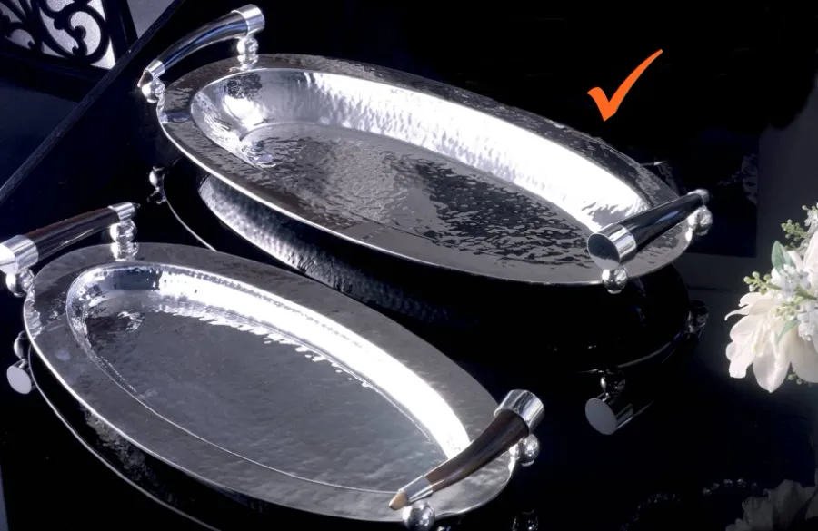 obrazek 1 Elegancka taca z mosiądzu młotkowanego