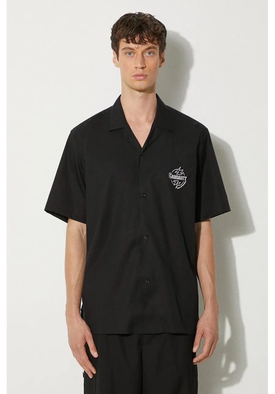 obrazek 1 Carhartt WIP koszula Ablaze Shirt męska kolor czarny relaxed I033690.K02XX