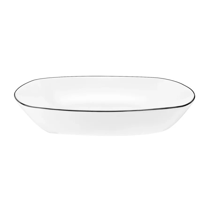 obrazek 2 Kwadratowy porcelanowy talerz do zupy 21 cm z Niemiec - Seltmann Weiden