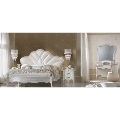 Zdjęcie Luksusowa, biała toaletka z otwieranym panelem - Casa + 39