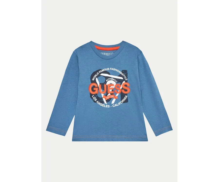 obrazek 1 Guess Bluzka N4BI03 I3Z14 Niebieski Regular Fit