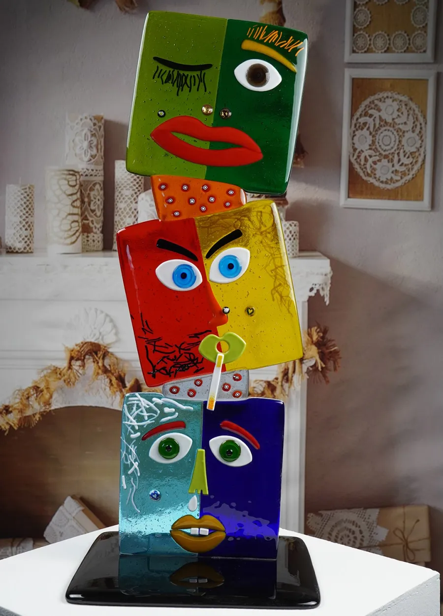 obrazek 1 Abstrakcyjna rzeźba pop-art ze szkła Murano