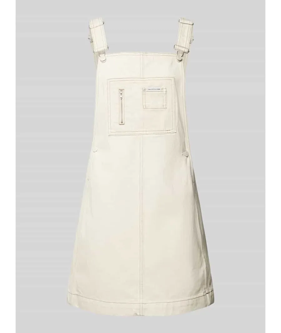 obrazek 1 Sukienka na szelkach w jednolitym kolorze