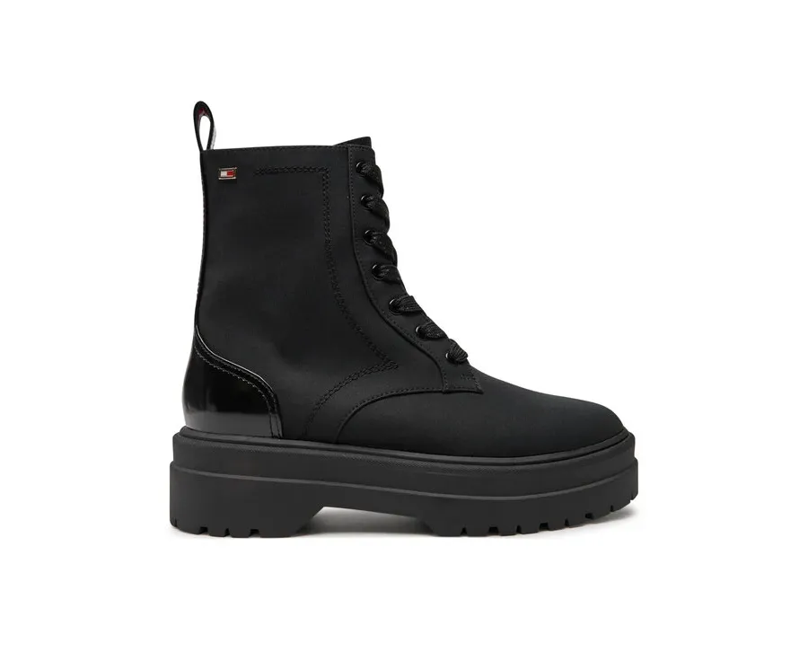 obrazek 1 Tommy Hilfiger Trapery Flag Ventile Lace Up Boot FW0FW08287 Czarny