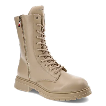 Zdjęcie Beżowe Botki Tommy Hilfiger Modne Buty Damskie
