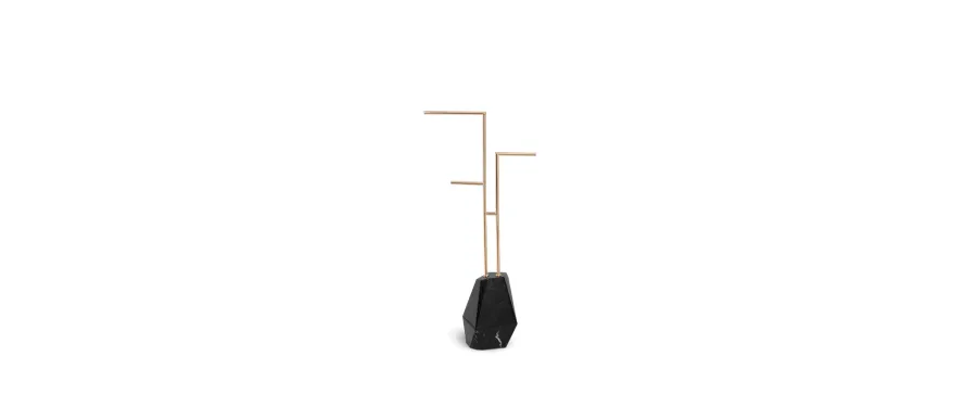 obrazek 1 Stylowy minimalistyczny wieszak na ręczniki inspirowany kształtem diamentu