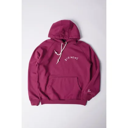 Zdjęcie by Parra bluza bawełniana Sleep now męska kolor różowy z kapturem z aplikacją 53230