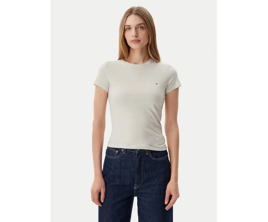 obrazek 1 Tommy Jeans T-Shirt DW0DW20459 Beżowy Slim Fit