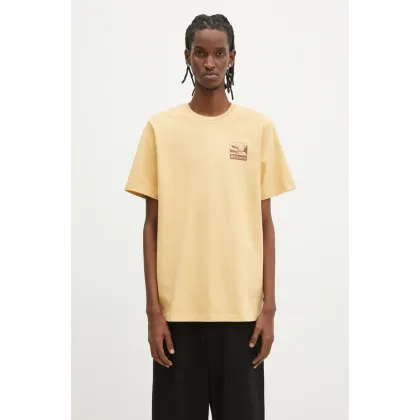 Zdjęcie Columbia t-shirt bawełniany Explorers Canyon męski kolor żółty z nadrukiem 2036451.