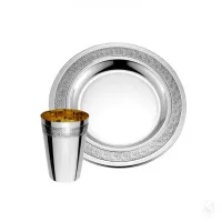 Picture Silver Walter kiddush set with a modern design - Zaramella Argenti