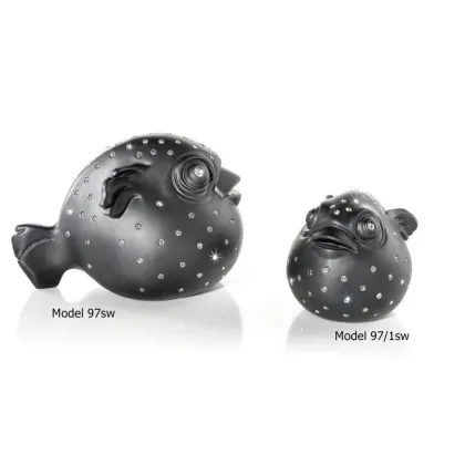 Picture Exclusive decoration for the living room - tiger puffer with crystals