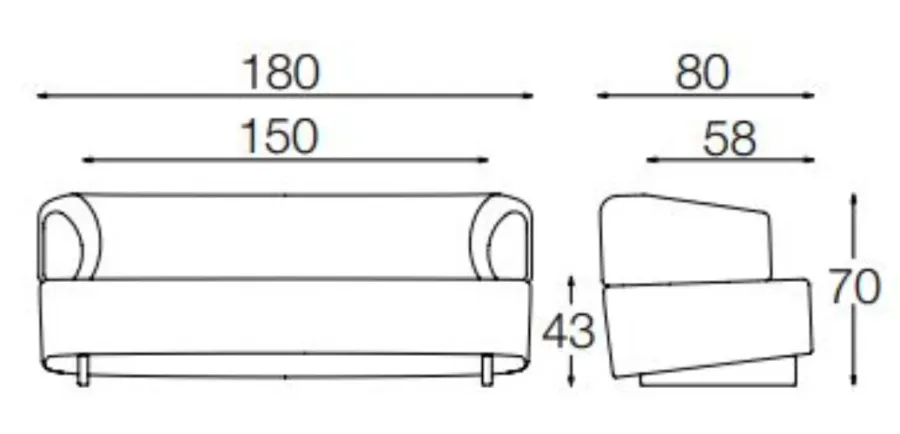 obrazek 4 Tapicerowana 3-osobowa sofa Loft od włoskiego producenta