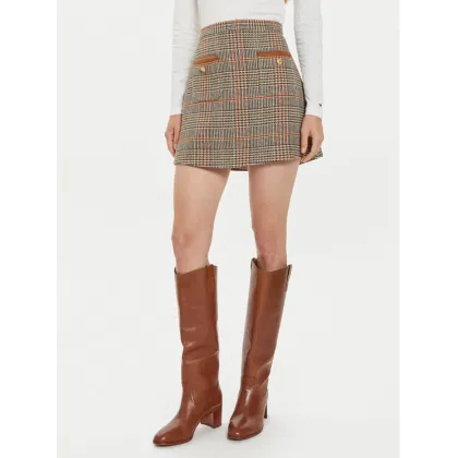 Zdjęcie Tommy Hilfiger Spódnica mini WW0WW43013 Brązowy Regular Fit
