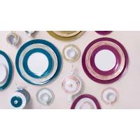 Picture Unique porcelain tableware for 12 people - Porcel