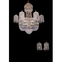 Zdjęcie Piękny antyczny żyrandol włoskiego producenta