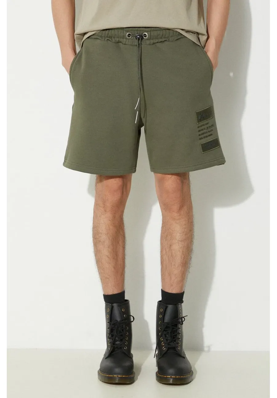 obrazek 1 Alpha Industries szorty Patch LF męskie kolor zielony 136360