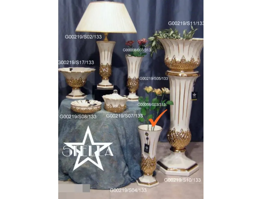 obrazek 1 Rewelacyjny ceramiczny wazon ze złotem i kryształkami Swarovskiego