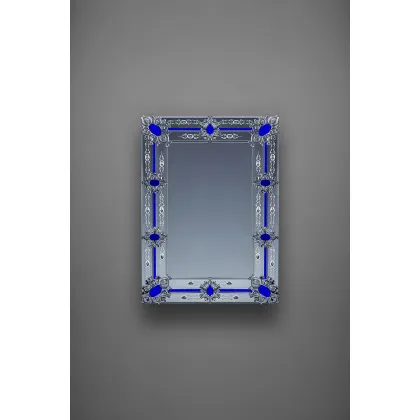 Zdjęcie Wyjątkowe szlifowane i grawerowane ręcznie weneckie lustro Murano