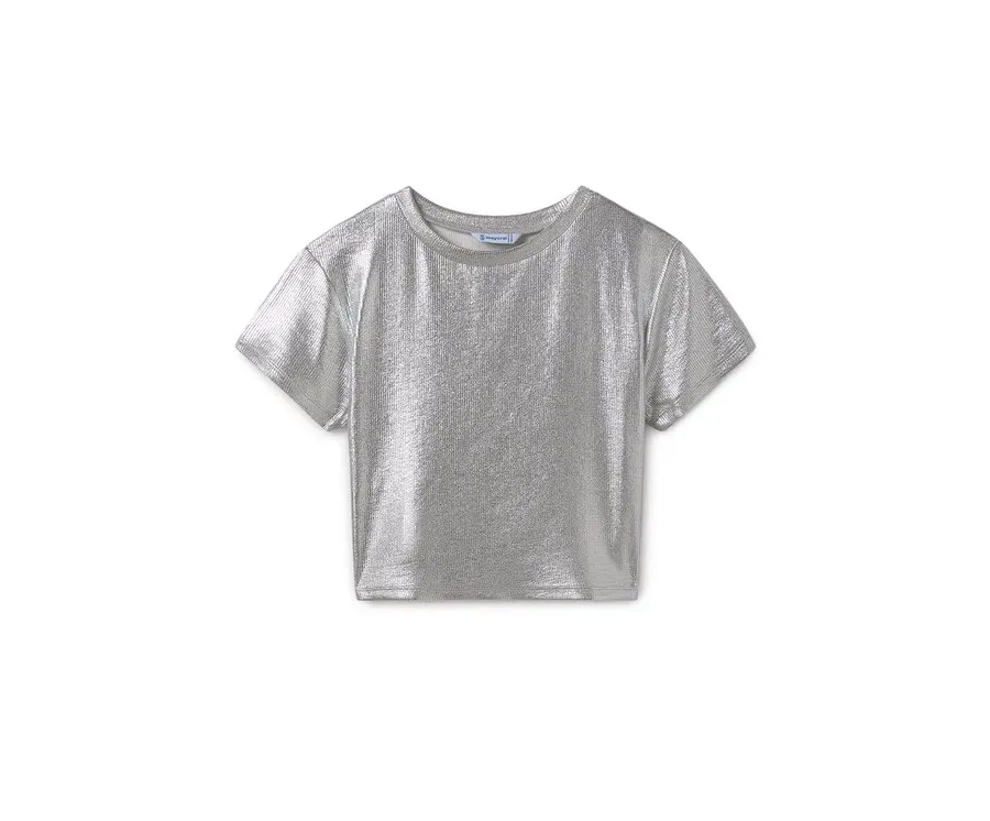 obrazek 1 Mayoral T-Shirt 6027 Srebrny Regular Fit