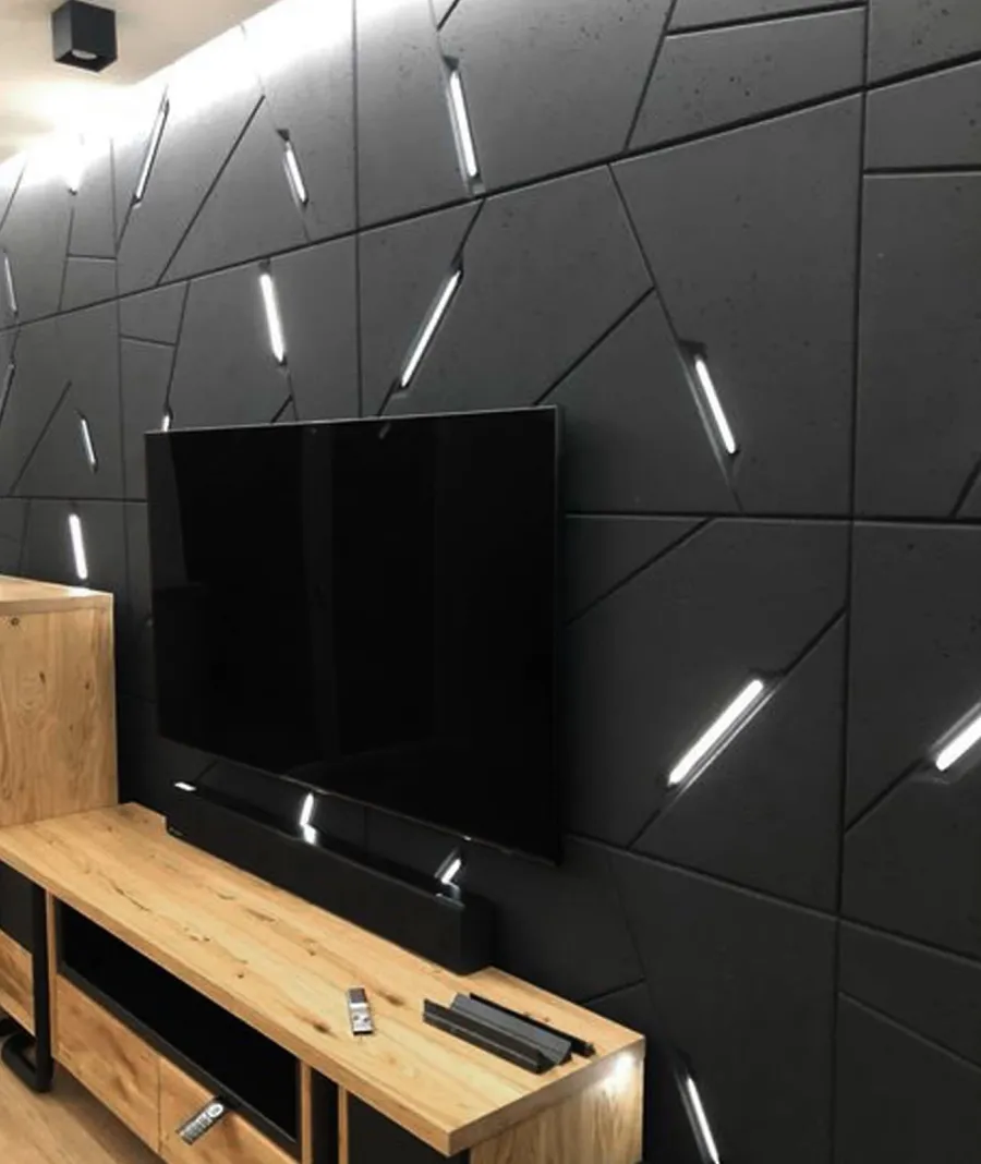 obrazek 1 120x60 cm VT - PB18 (B15 czarny) SPACE - panel dekor 3D beton architektoniczny