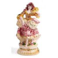 Picture Ceramic statuette of a woman in the baroque style