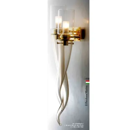 Zdjęcie Lampa ścienna z miodowymi rogami Murano Elements - Il Paralume Marina