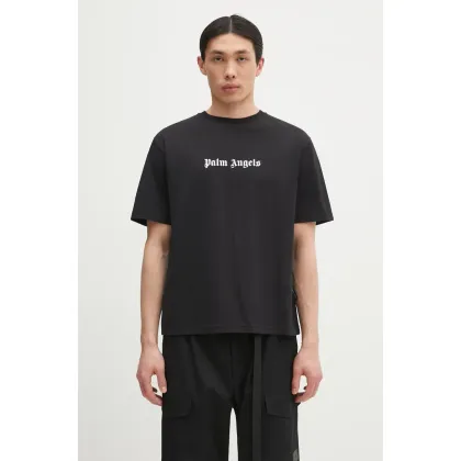 Zdjęcie Palm Angels t-shirt bawełniany Classic Logo Slim męski kolor czarny z nadrukiem PMAA089C99JER0031001