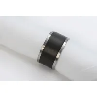 Picture Wonderful leather napkin rings in agave green - for the dining room