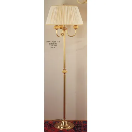 Zdjęcie Lampa podłogowa 3-punktowa „rozeta” z kloszem w kształcie wachlarza – Il Paralume Marina