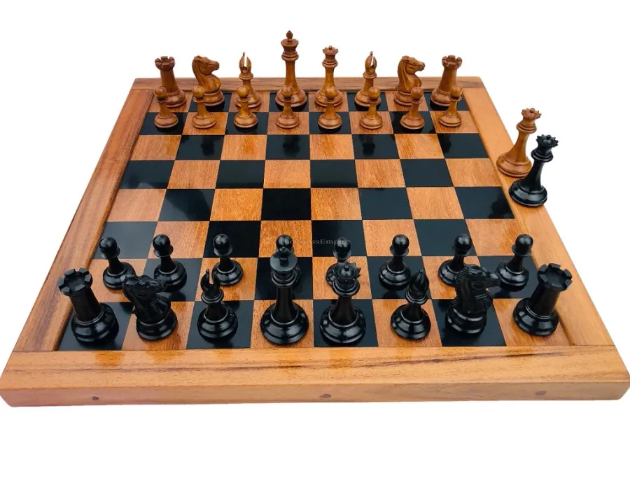 obrazek 5 Elegancki komplet szachowy Jaques Morphy Style z pudełkiem na pionki - The Chess Empire